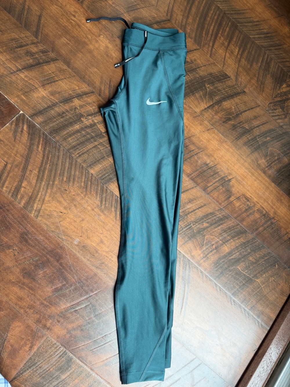 Nike Teal Green Performance Leggings with White Swoosh